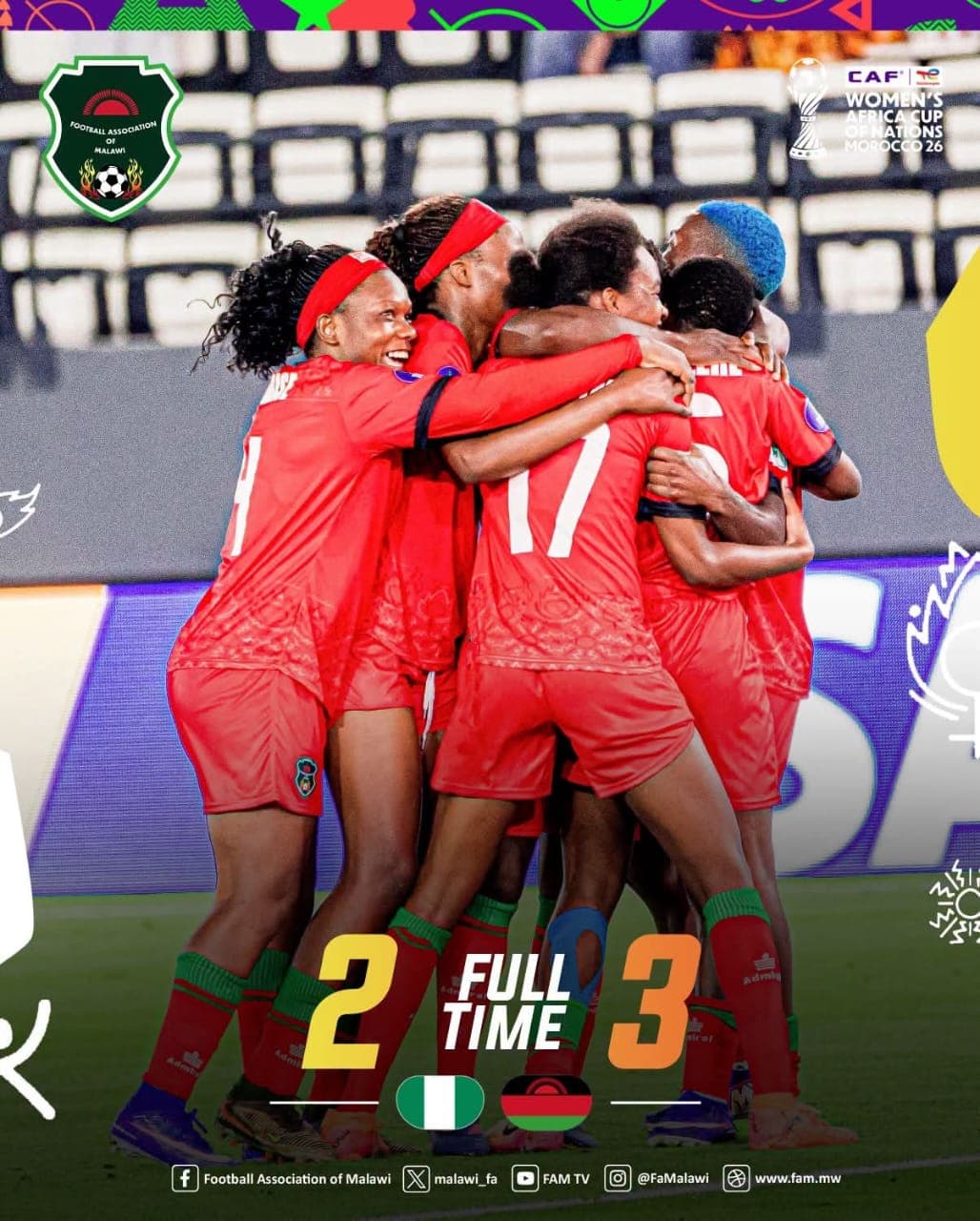 Malawi stun 10-time champions Nigeria in five-goal WAFCON thriller